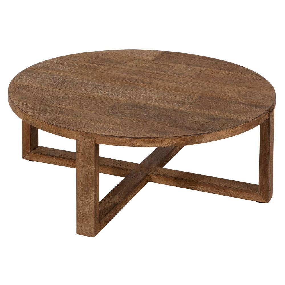 Product photograph of Dtp Interiors Icon Round Coffee Table In Recycled Teakwood from Olivia's.