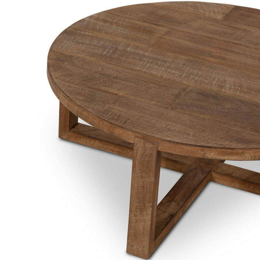 Product photograph of Dtp Interiors Icon Round Coffee Table In Recycled Teakwood from Olivia's.