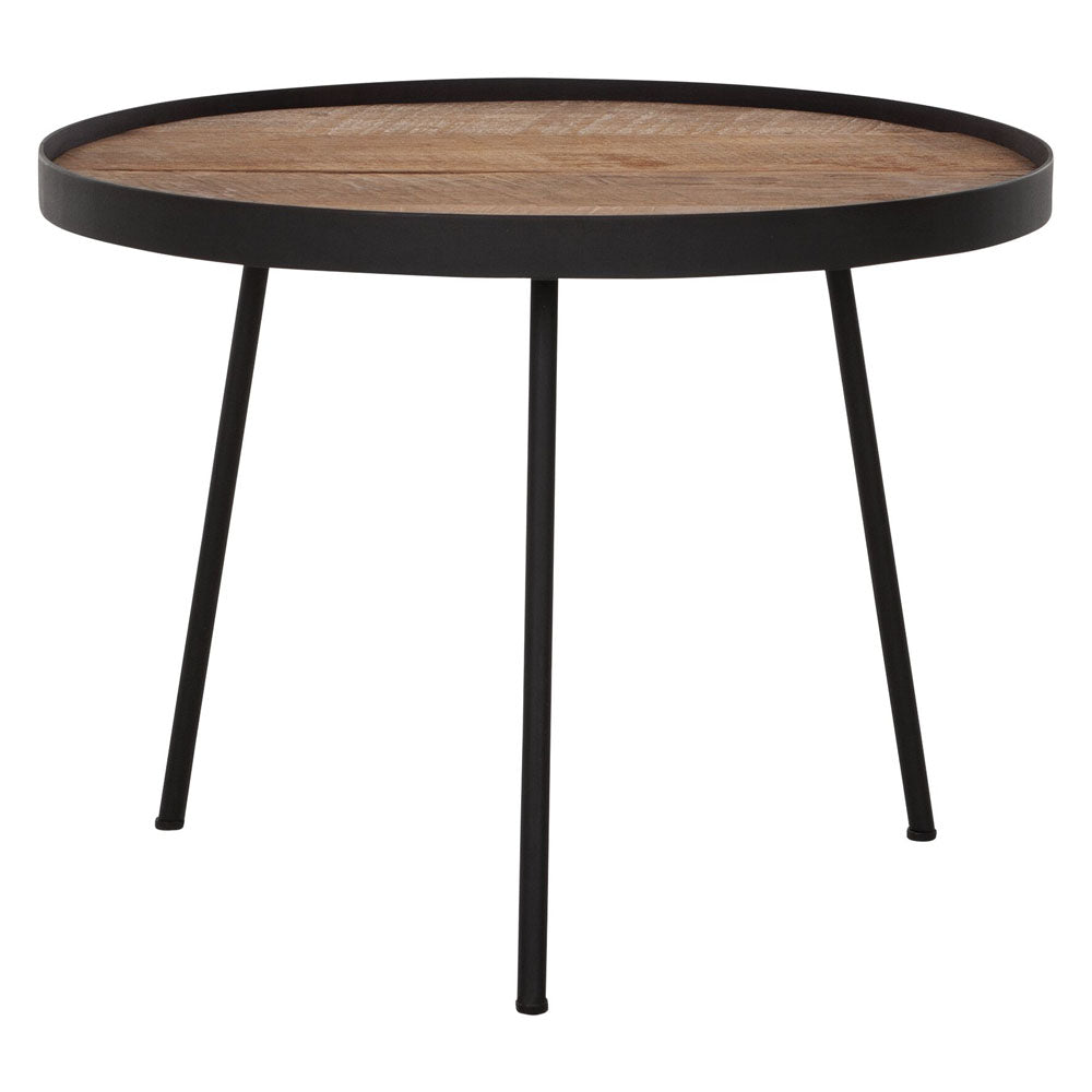 Dtp Home Saturnus Round Coffee Table In Recycled Teakwood Finish Small