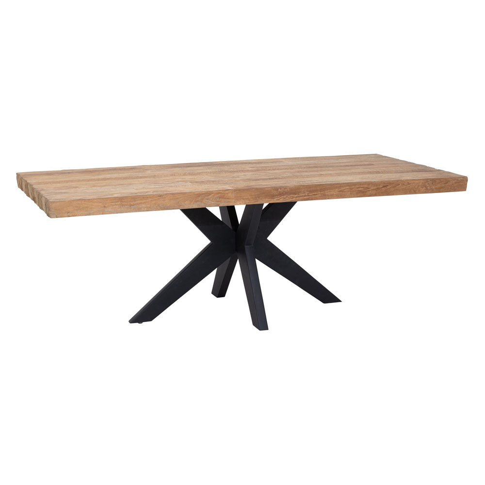 Product photograph of Dtp Home Newton Rectangular Dining Table In Recycled Teakwood Finish Small from Olivia's.