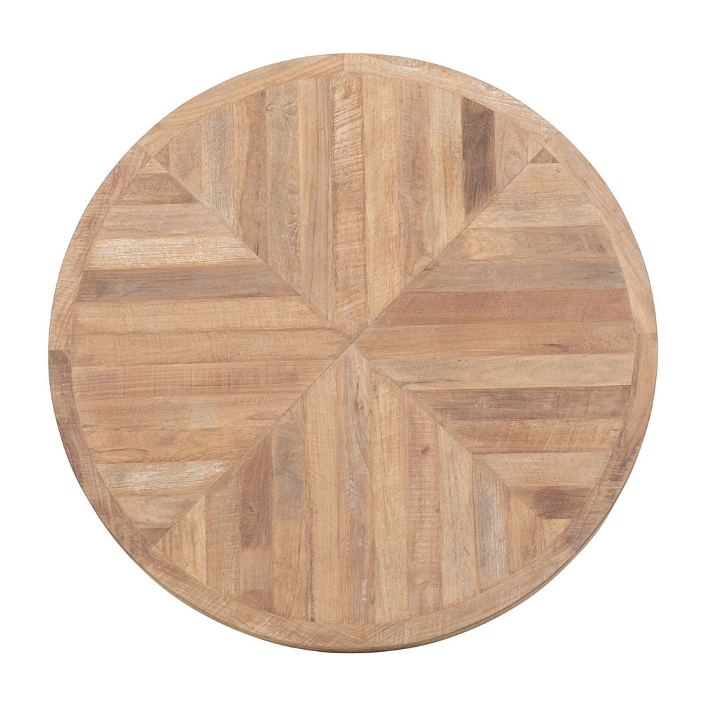 Product photograph of Dtp Home Einstein Round Dining Table In Recycled Teakwood Finish Small from Olivia's.