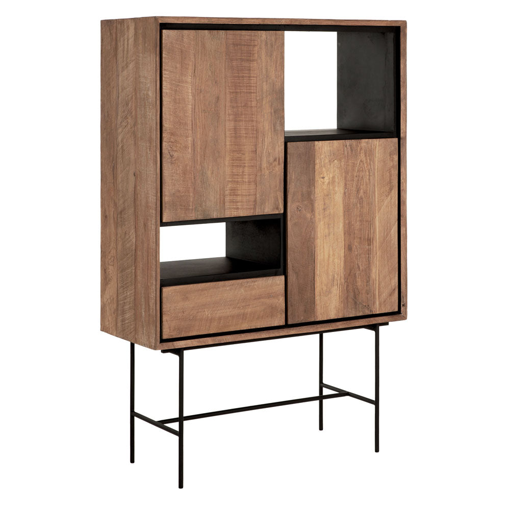 Product photograph of Dtp Home Metropole Bookcase With Open Racks In Recycled Teakwood Finish Small from Olivia's.