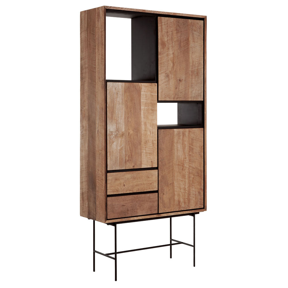 Product photograph of Dtp Home Metropole Bookcase With Open Racks In Recycled Teakwood Finish Large from Olivia's.