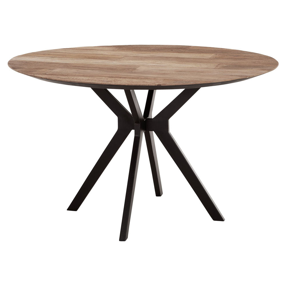 Dtp Home Metropole Round Dining Table In Recycled Teakwood Finish Small