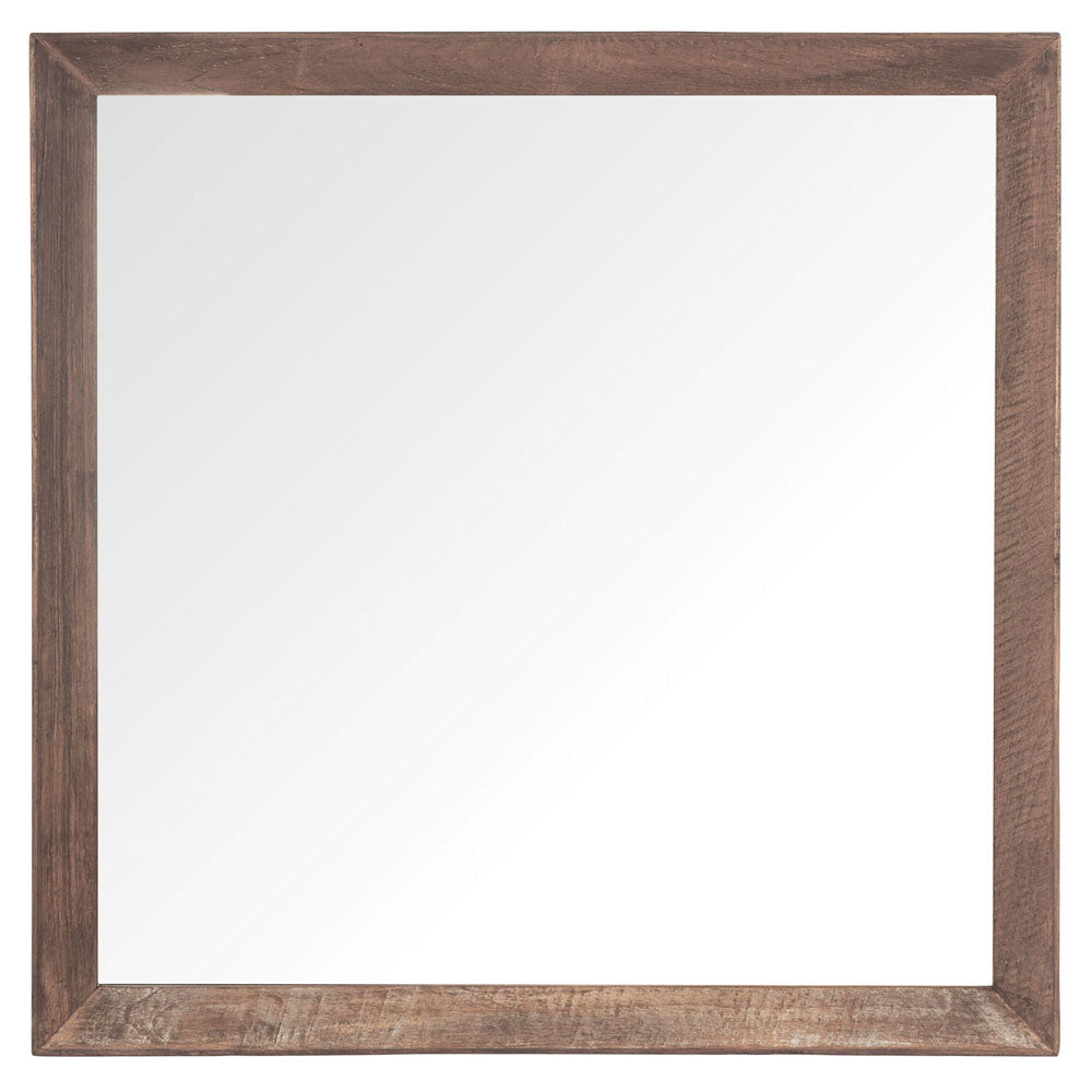 Product photograph of Dtp Interiors Metropole Square Mirror In Recycled Teakwood from Olivia's.