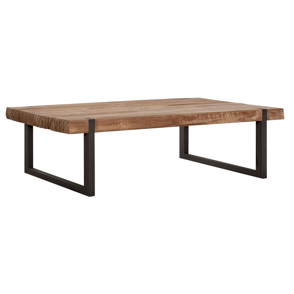 Product photograph of Dtp Home Beam Rectangular Coffee Table With Recycled Teakwood Finish Top Small from Olivia's.