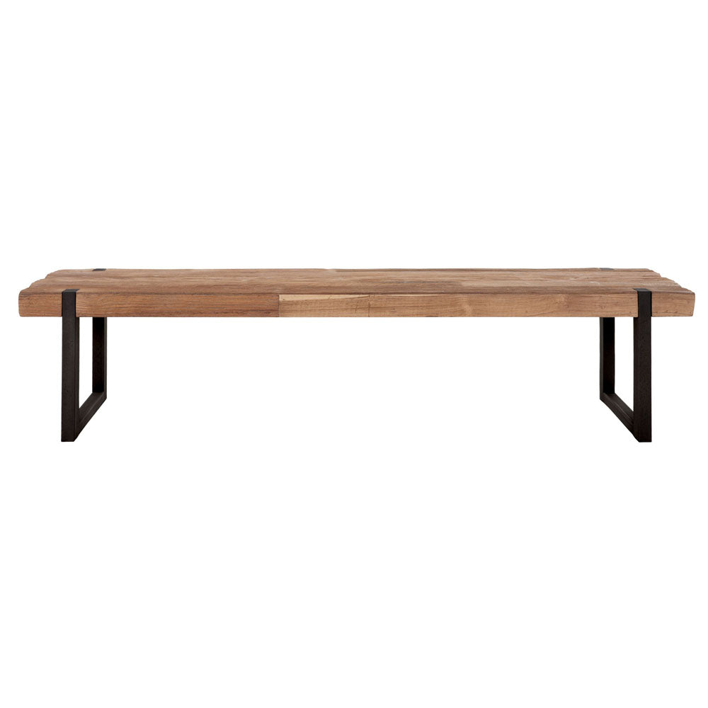 Product photograph of Dtp Home Beam Rectangular Coffee Table With Recycled Teakwood Finish Top Small from Olivia's.