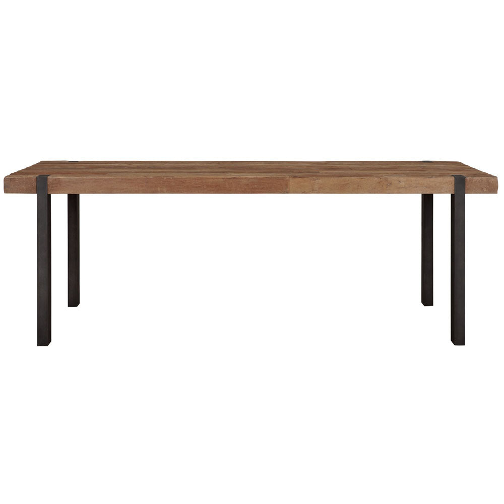Dtp Home Beam Dining Table With Recycled Teakwood Finish Top Medium