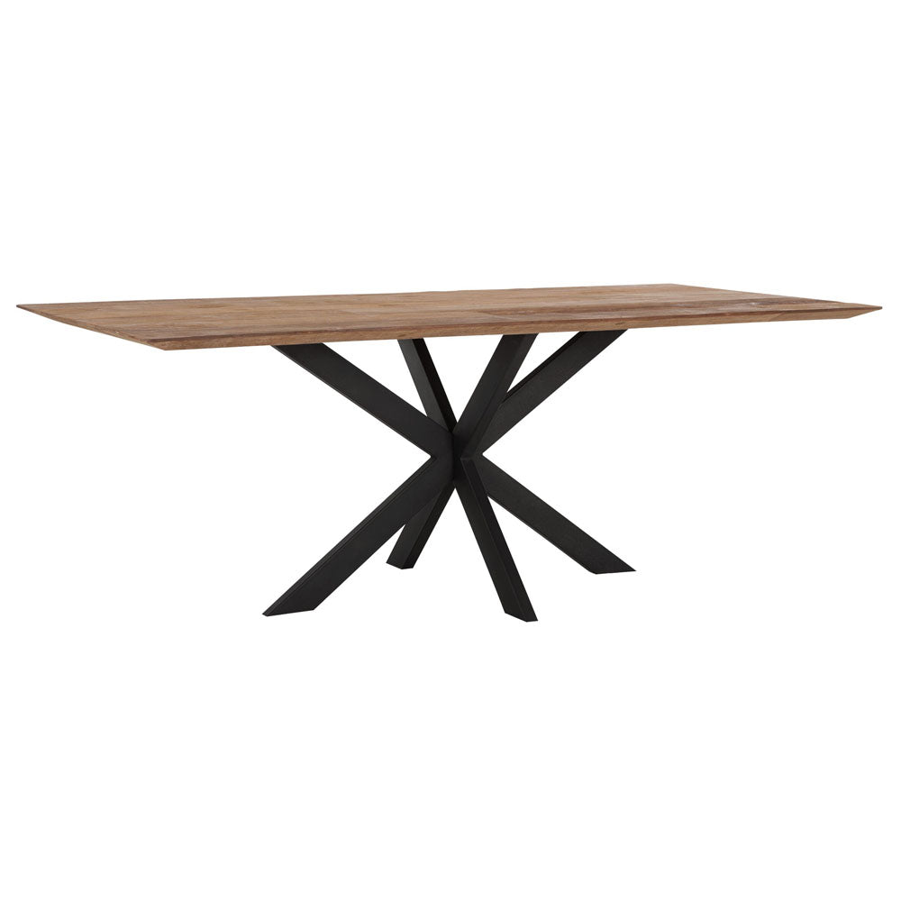 Product photograph of Dtp Home Curves Rectangular Dining Table In Recycled Teakwood Finish Small from Olivia's
