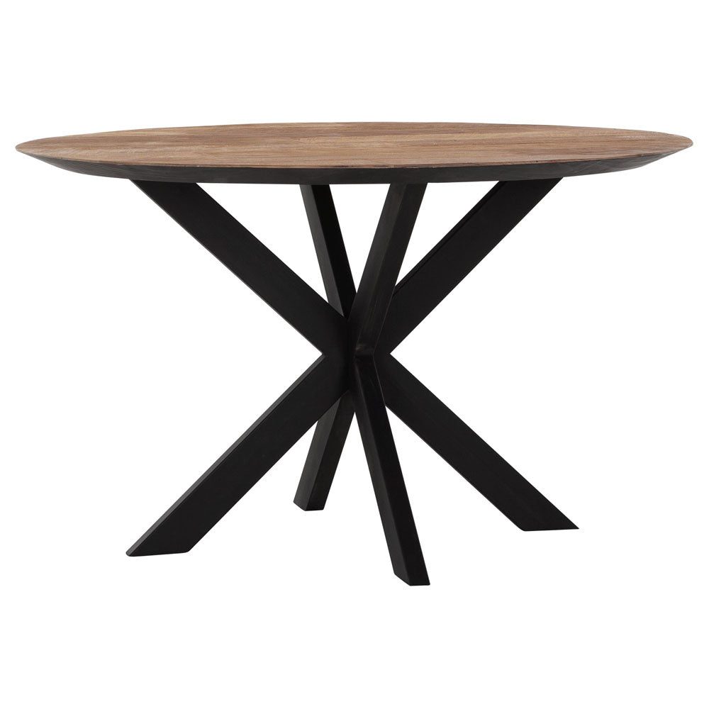 Dtp Home Round Dining Table In Recycled Teakwood Finish Large