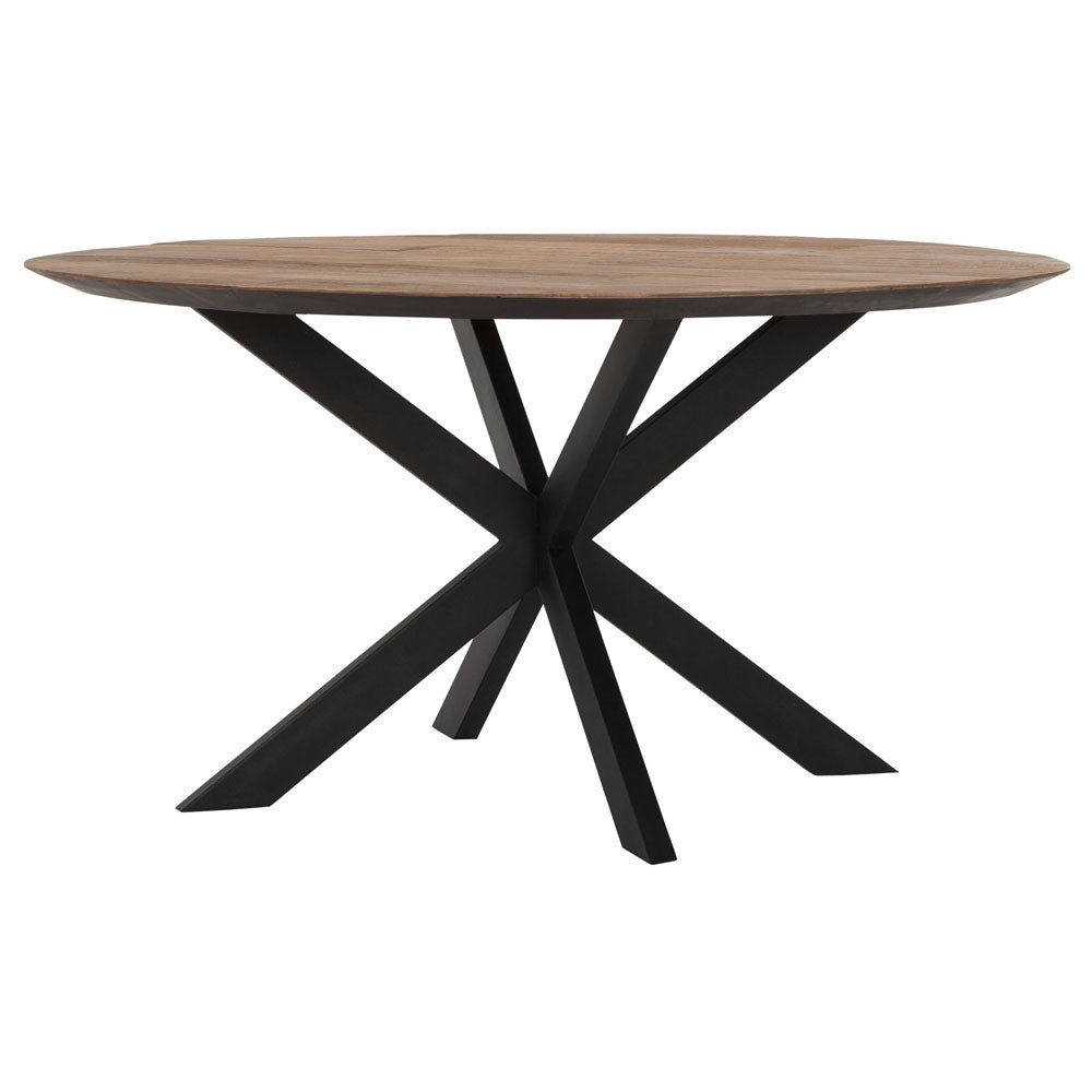 Product photograph of Dtp Home Round Dining Table In Recycled Teakwood Finish Small from Olivia's.