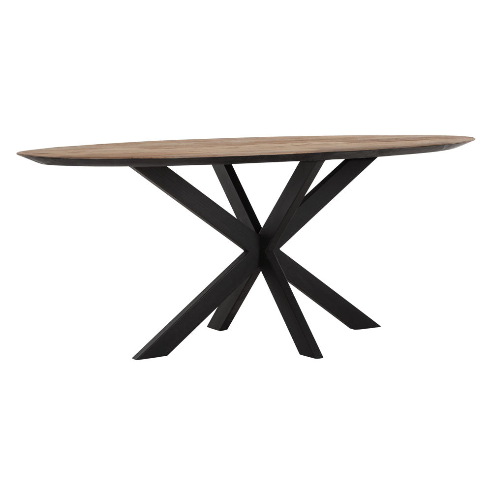 Product photograph of Dtp Home Oval Dining Table In Recycled Teakwood Finish Small from Olivia's