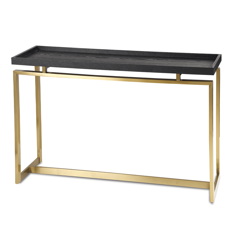 Product photograph of Liang Eimil Malcom Console Table Brushed Brass from Olivia's