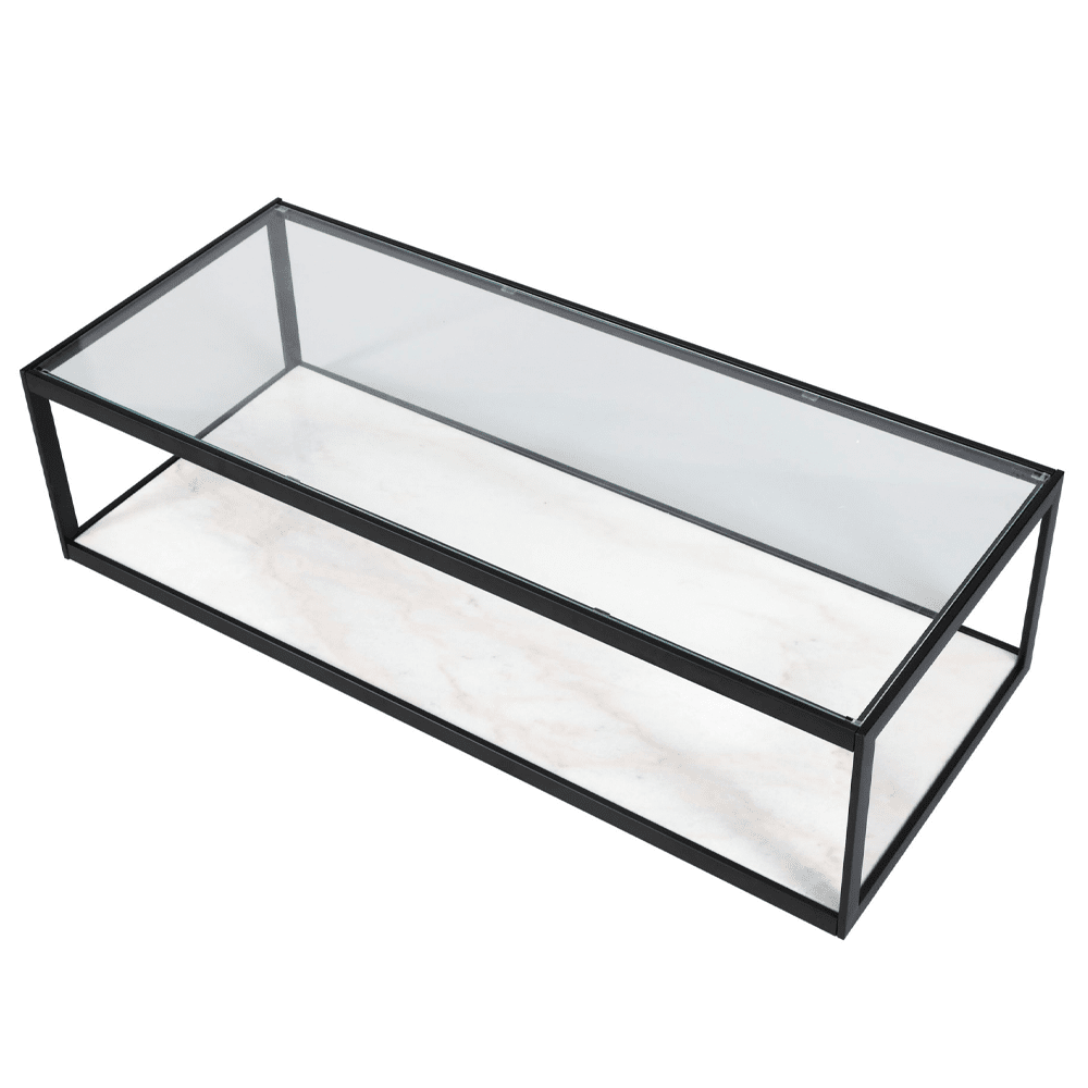 Product photograph of Liang Eimil Tamon Coffee Table Rectangular White Marble from Olivia's.