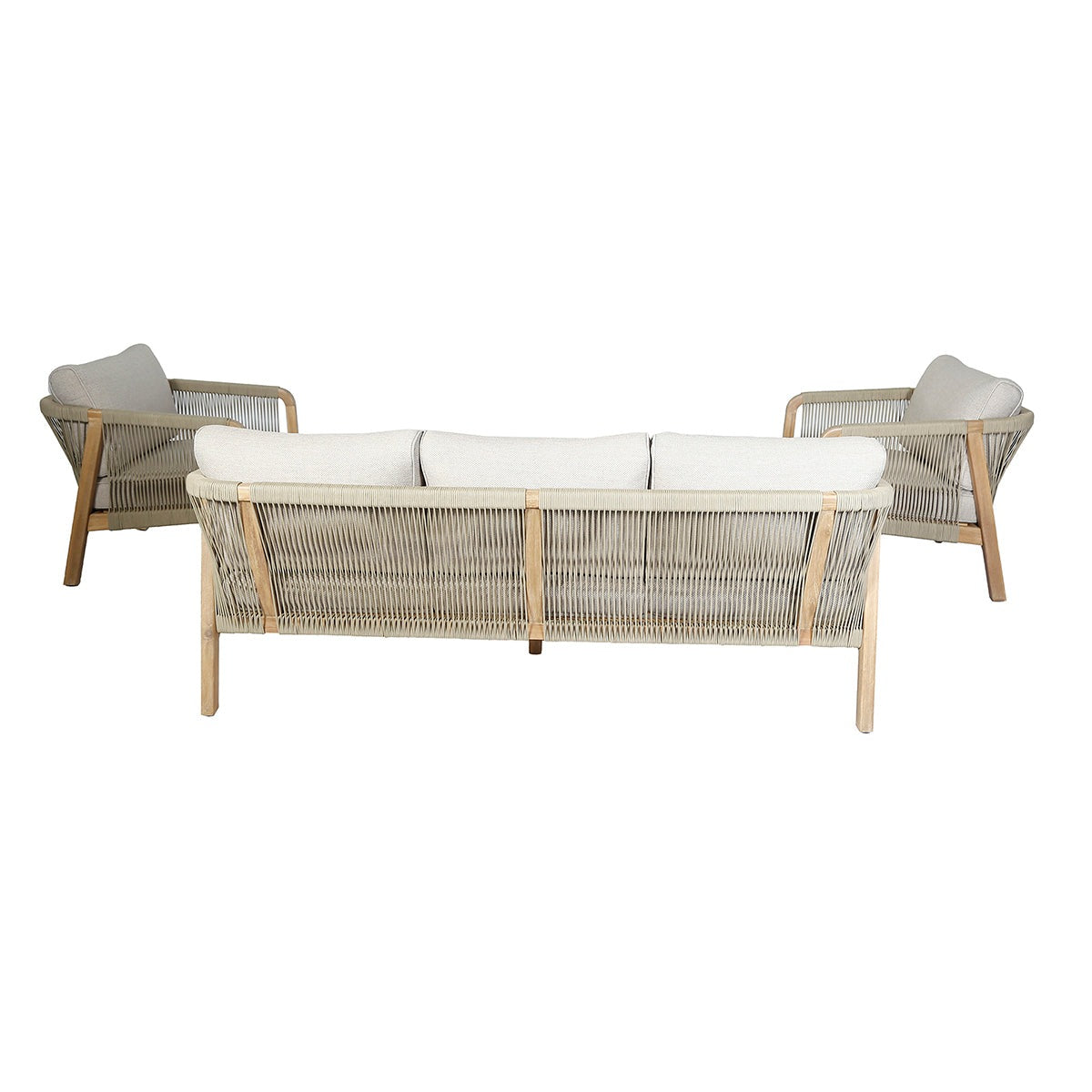 Product photograph of Maze Outdoor Martinique Rope Weave Sofa Set In Acacia Rope 2 Seater from Olivia's.