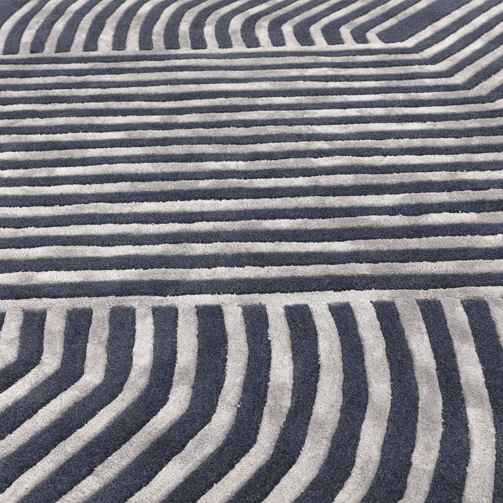 Product photograph of Asiatic Carpets Matrix Rug Solstice Navy 160x230cm from Olivia's.