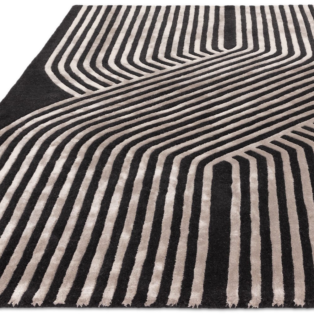 Product photograph of Asiatic Carpets Matrix Rug Solstice Gunmetal 120x170cm from Olivia's.