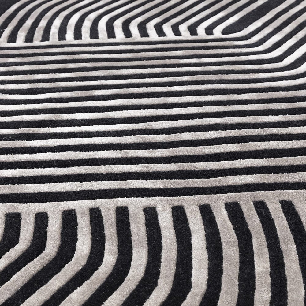 Product photograph of Asiatic Carpets Matrix Rug Solstice Gunmetal 120x170cm from Olivia's.