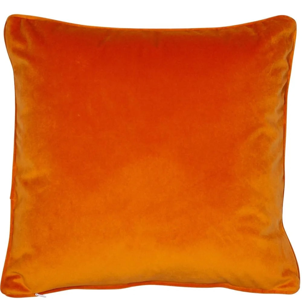 Product photograph of Malini Large Luxe Cushion In Orange from Olivia's