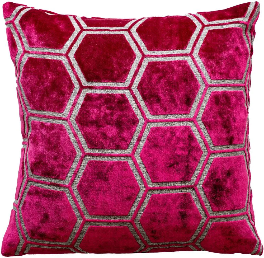 Product photograph of Malini Large Ivor Cushion In Fuschia from Olivia's