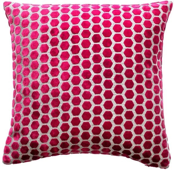 Product photograph of Malini Jorvik Cushion In Fuschia from Olivia's