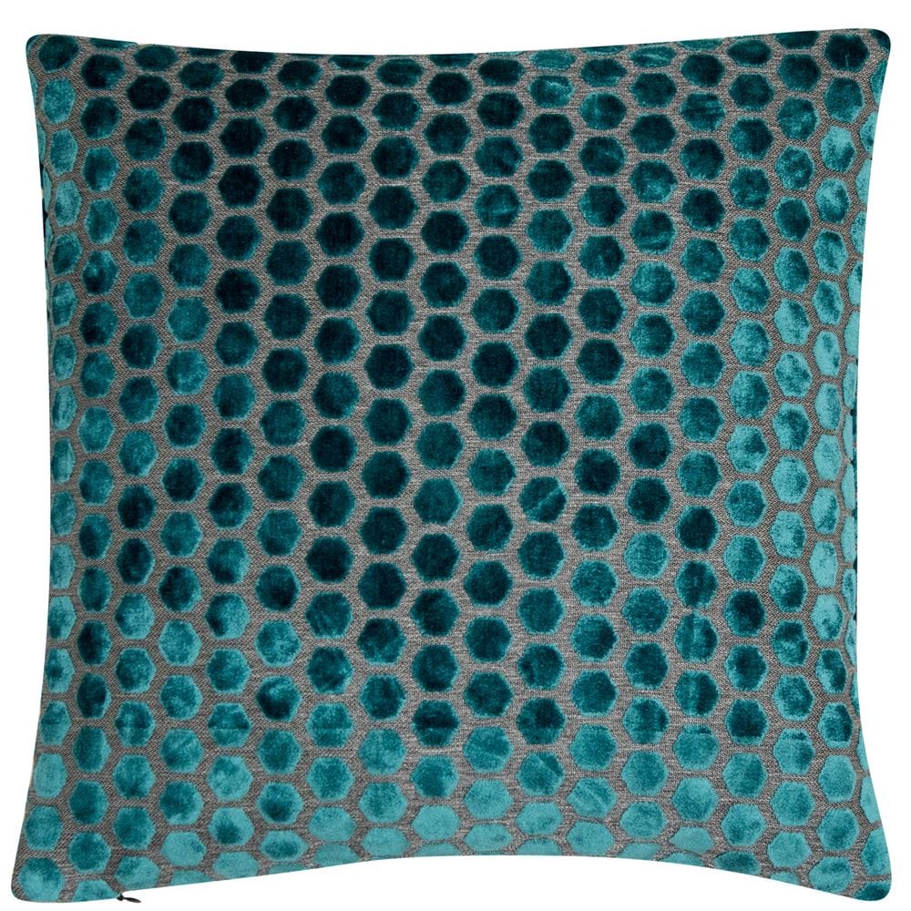 Product photograph of Malini Large Jorvik Cushion In Teal from Olivia's