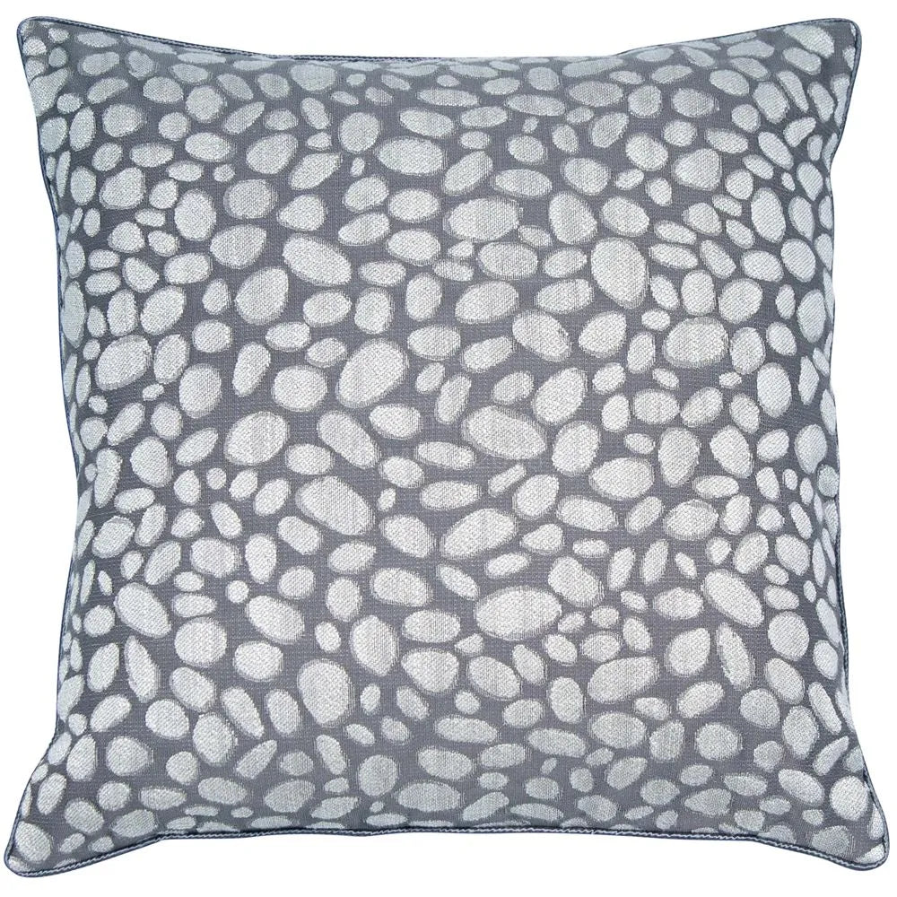 Product photograph of Malini Large Pebbles Cushion In Grey from Olivia's