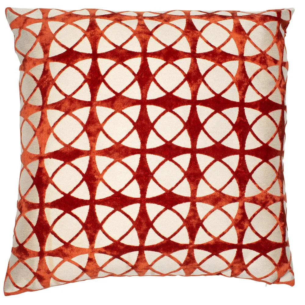 Malini Large Spiral Cushion In Orange