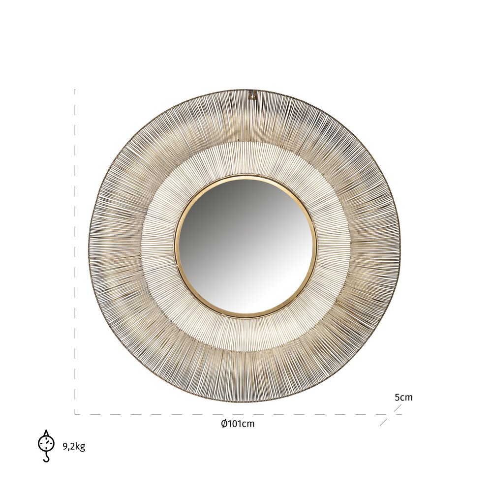 Product photograph of Richmond Interiors Aliza Mirror 101cm from Olivia's.