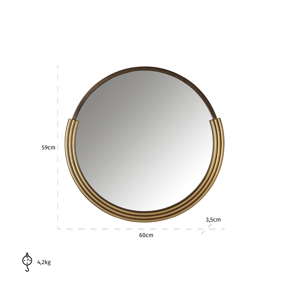 Product photograph of Richmond Interiors Afton Mirror 60cm from Olivia's.