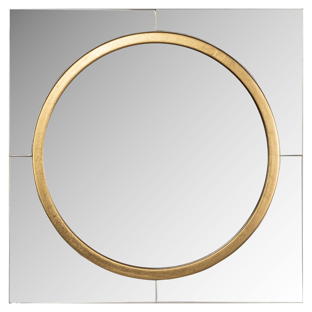 Product photograph of Richmond Interiors Briana Black Gold Mirror from Olivia's
