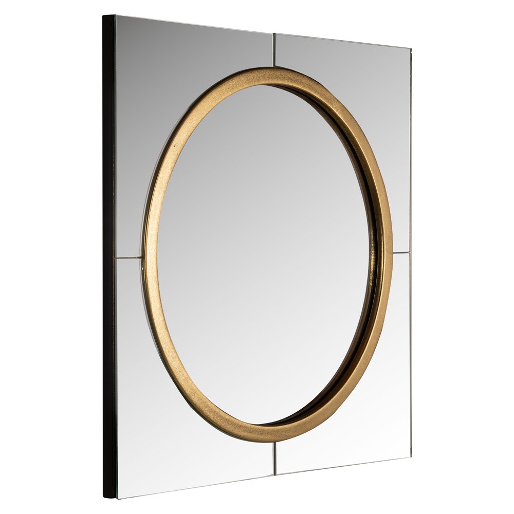 Product photograph of Richmond Interiors Briana Black Gold Mirror from Olivia's.
