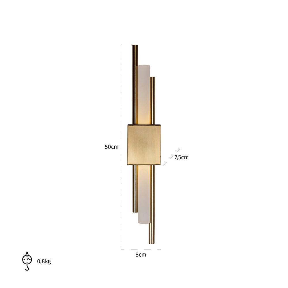 Product photograph of Richmond Mylas Gold Wall Lamp Outlet from Olivia's.