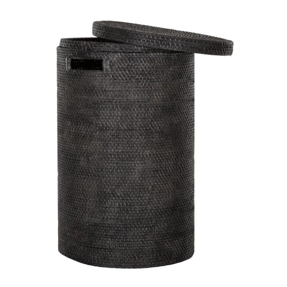 Product photograph of Must Living Flores Laundry Basket In Black from Olivia's