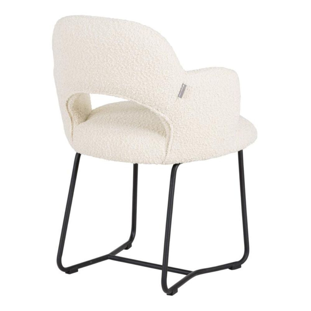 Product photograph of Must Living Vista Arm Chair In Natural Boucle from Olivia's.