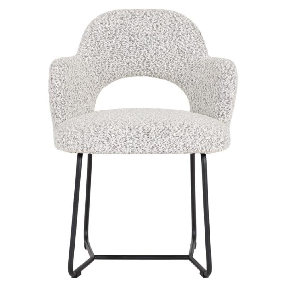 Product photograph of Must Living Vista Arm Chair In Light Grey Boucle from Olivia's