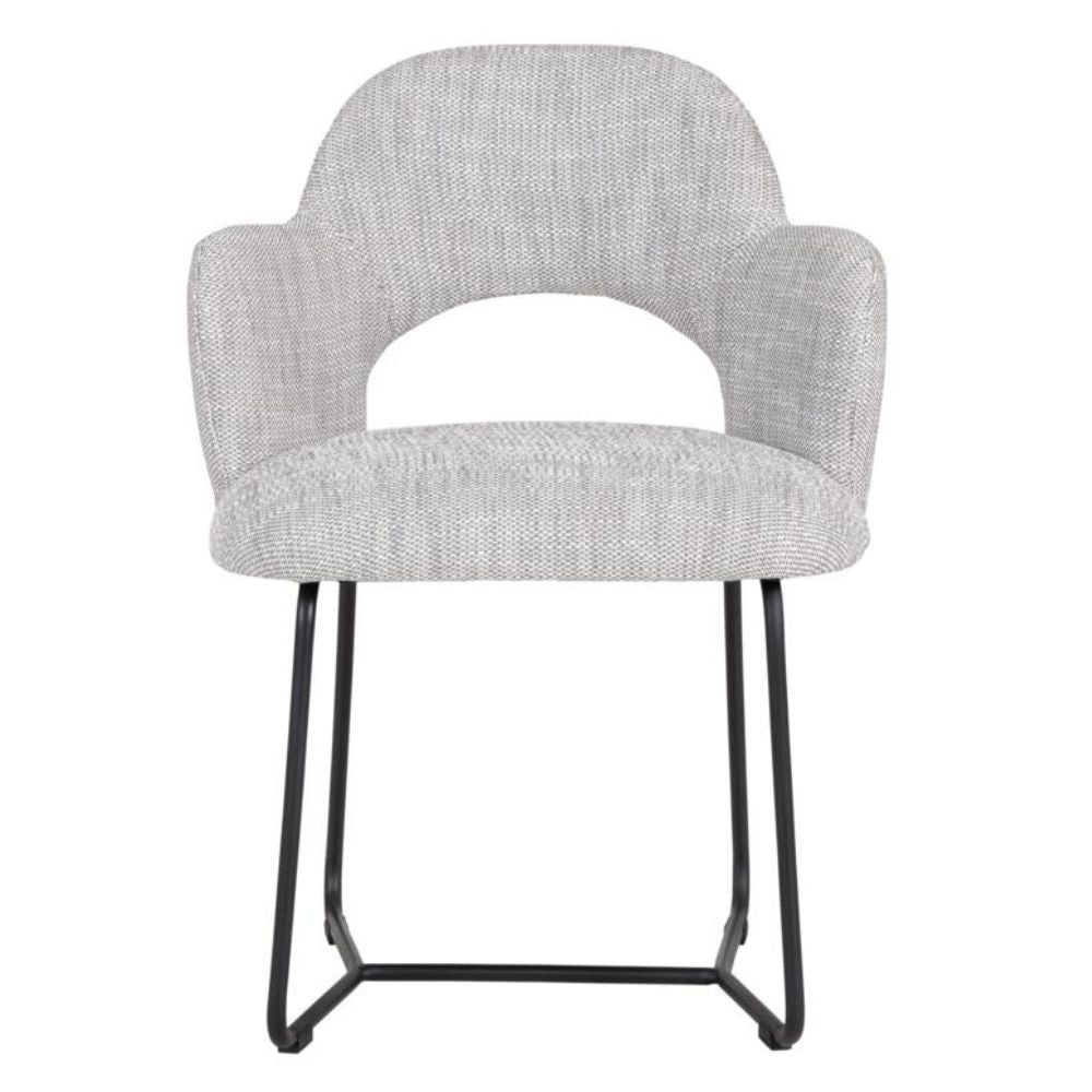 Product photograph of Must Living Vista Arm Chair In Light Grey Polaris from Olivia's