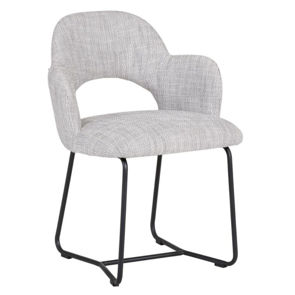 Product photograph of Must Living Vista Arm Chair In Light Grey Polaris from Olivia's.