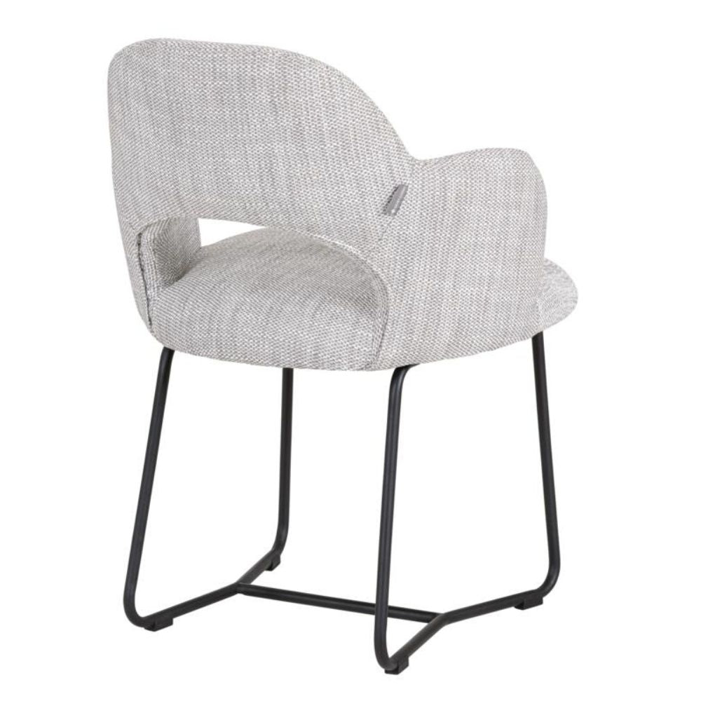 Product photograph of Must Living Vista Arm Chair In Light Grey Polaris from Olivia's.