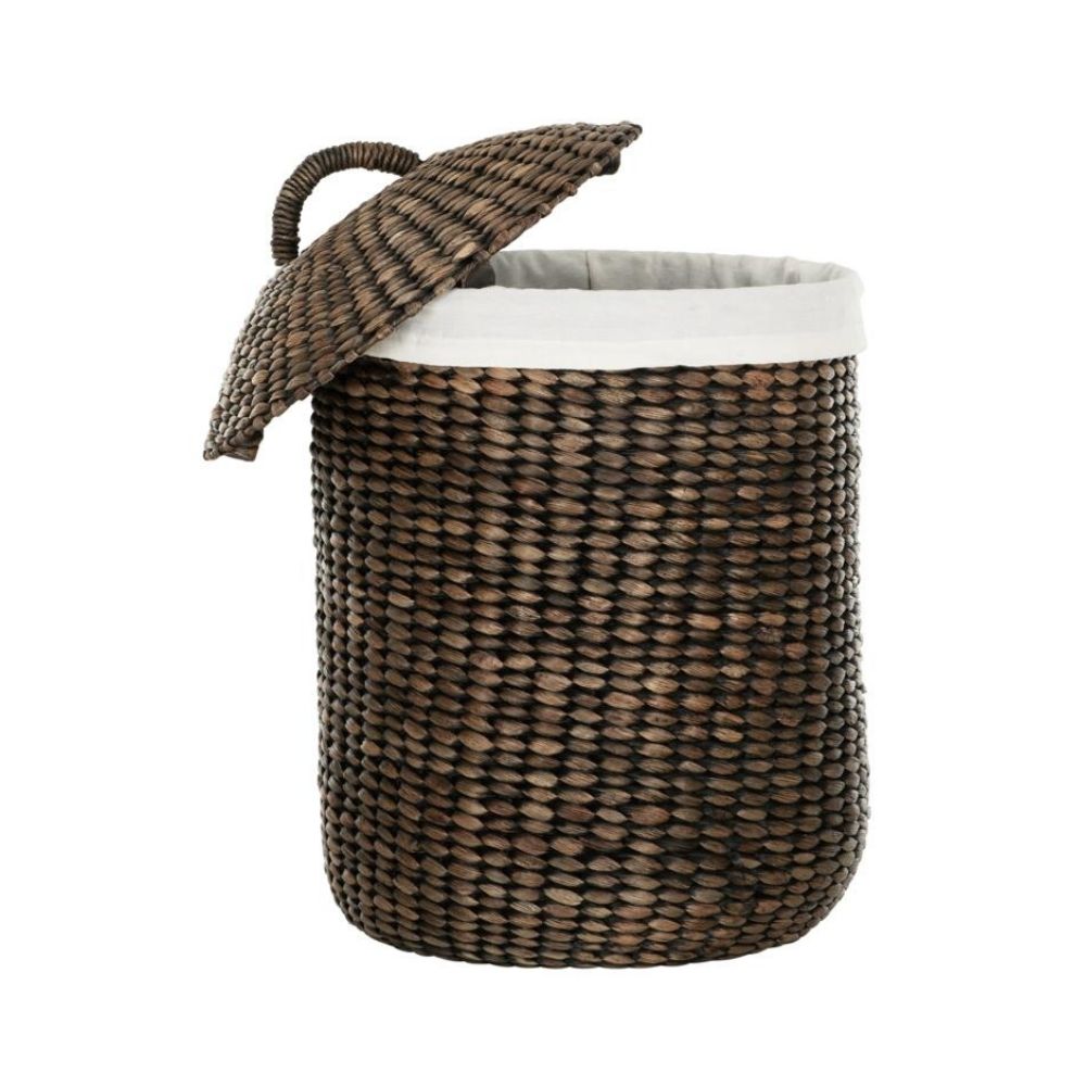 Product photograph of Must Living Tahiti Laundry Basket In Black Wash from Olivia's