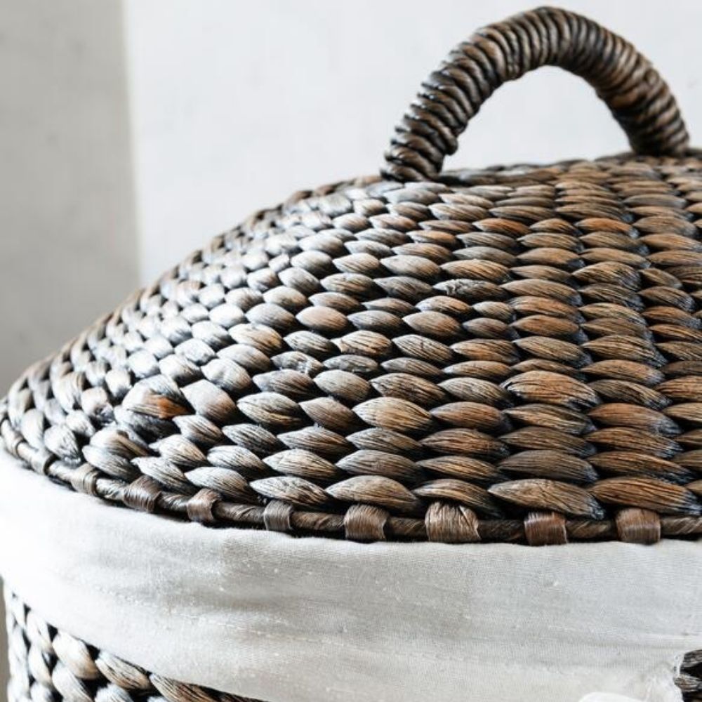 Product photograph of Must Living Tahiti Laundry Basket In Black Wash from Olivia's.