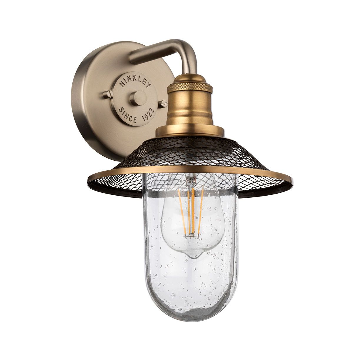 Product photograph of Rigby 1 Light Wall Light - Antique Nickel from Olivia's.