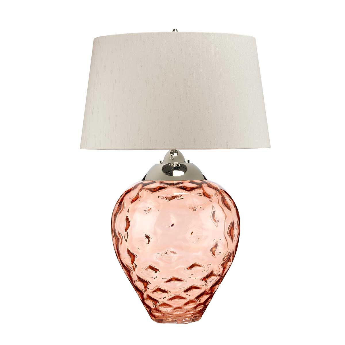 Product photograph of Quintiesse Samara Large Table Lamp Salmon from Olivia's.