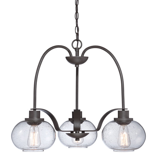Product photograph of Elstead Trilogy 3 Light Chandelier Old Bronze Outlet from Olivia's
