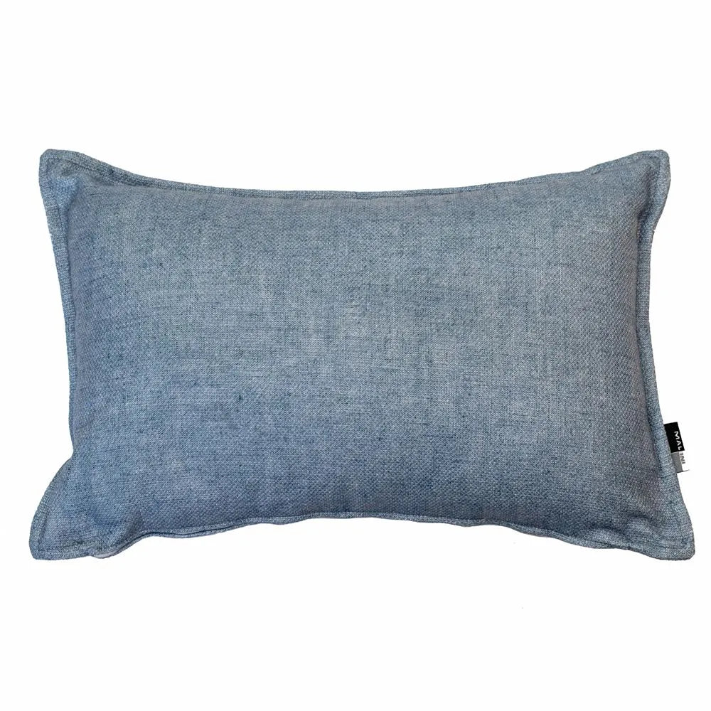 Product photograph of Malini Linea Rectangle Cushion In Blue from Olivia's