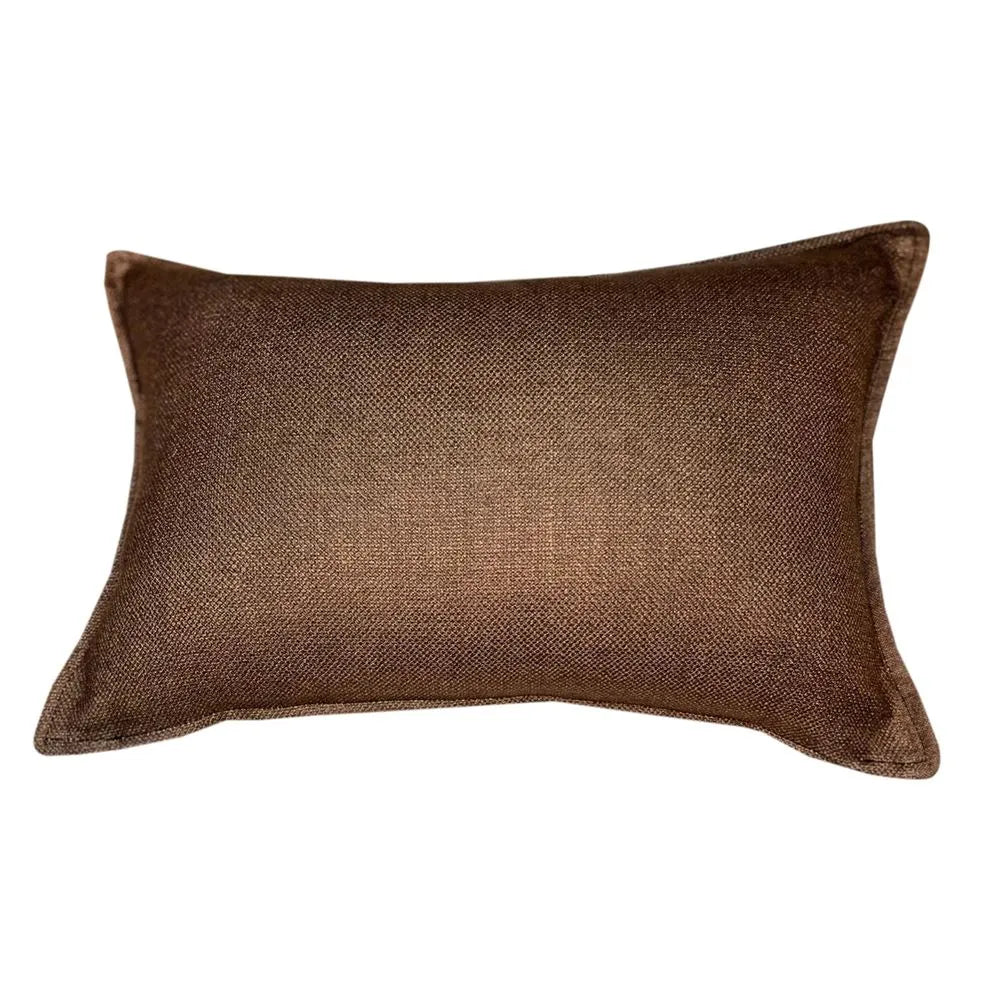 Product photograph of Malini Linea Rectangle Cushion In Brown from Olivia's