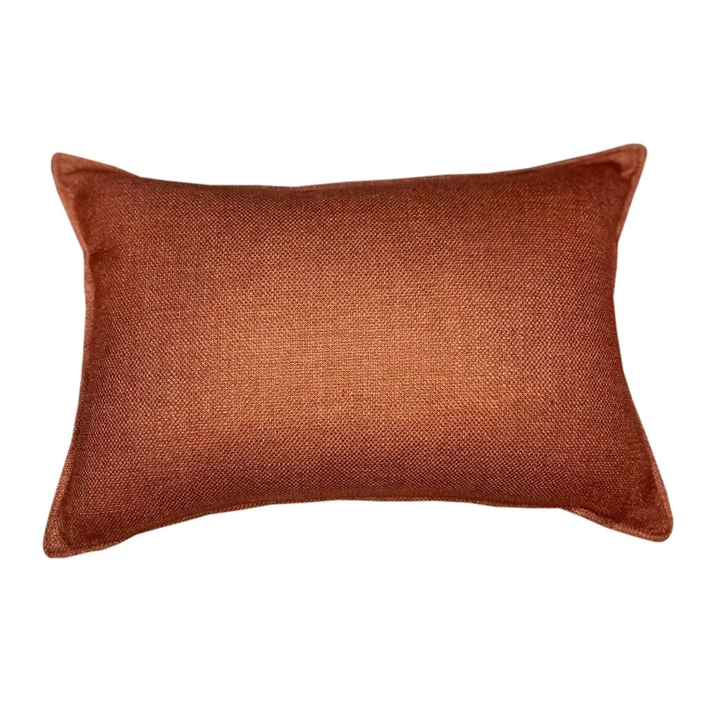 Product photograph of Malini Linea Rectangle Cushion In Cinnamon from Olivia's