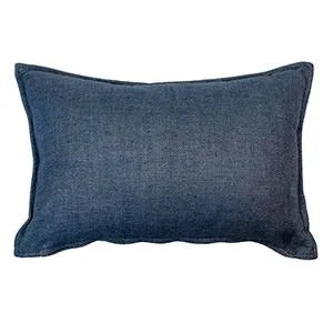 Malini Linea Rectangle Cushion In Denim