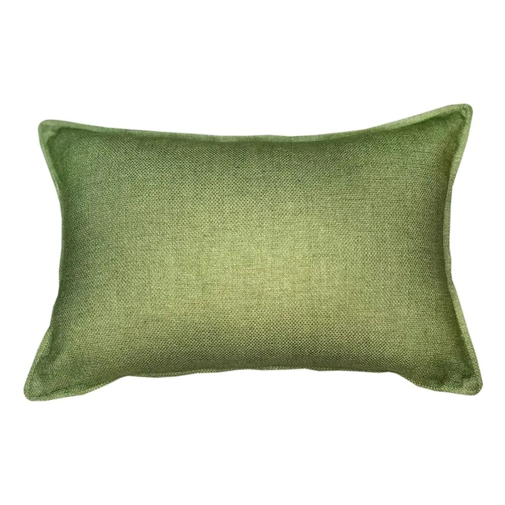 Malini Linea Rectangle Cushion In Green