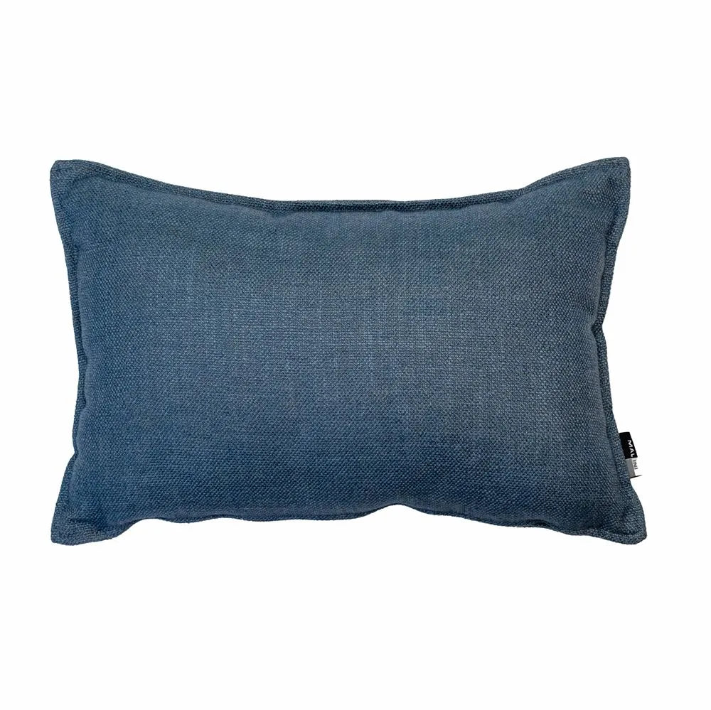 Product photograph of Malini Linea Rectangle Cushion In Navy from Olivia's